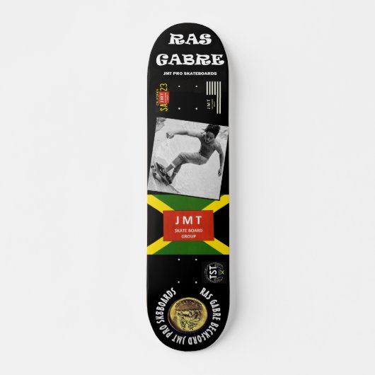 RAS GABRE BECKFORD JMT 7 3/4"スケートボードデッキ スケートボード (正面)