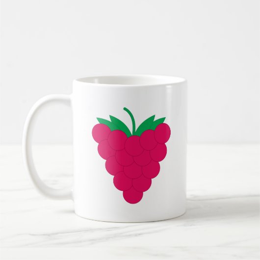 Rasberry Berry Fruit Pink コーヒーマグカップ (左)