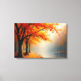 Raschelndes Herbstlaub im Wind キャンバスプリント