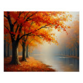 Raschelndes Herbstlaub im Wind ポスター (正面)