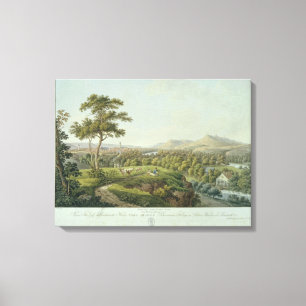 Rasenhuehlberg、c.1810からのイエナの眺め キャンバスプリント