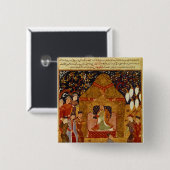 RashidのAl喧騒による彼のテントのGenghis Khan 缶バッジ (正面&裏面)