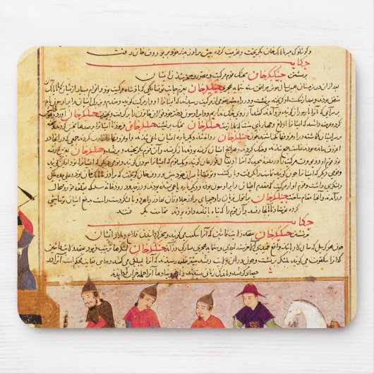 RashidのAl喧騒によるGenghis Khanおよび彼の息子 マウスパッド (正面)