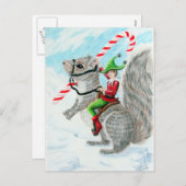 Rasingの杖のクリスマス シーズンポストカード (正面/裏面)