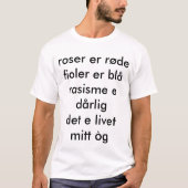 rasisme eのdårlig tのskjorte tシャツ (正面)