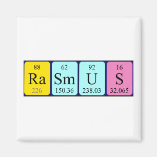Rasmus周期表名の磁石 マグネット