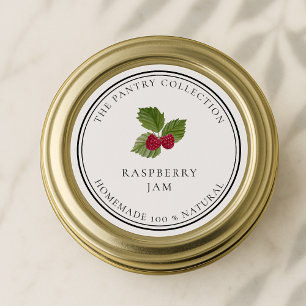 RASPBERRYジャムラベル、JARラベル、パントリーラベル ラウンドシール