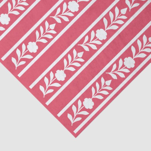 Raspberry Bone Inlay Floral Border Decoupage Paper 薄葉紙 (詳細)