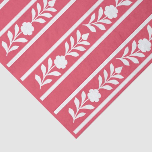 Raspberry Bone Inlay Floral Border Decoupage Paper 薄葉紙 (詳細)