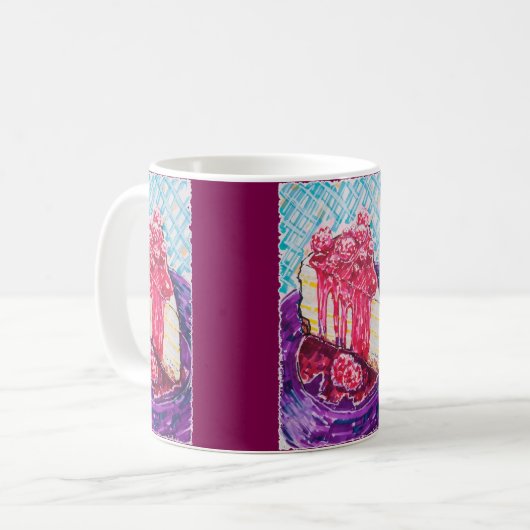 Raspberry Cake コーヒーマグカップ (正面左)