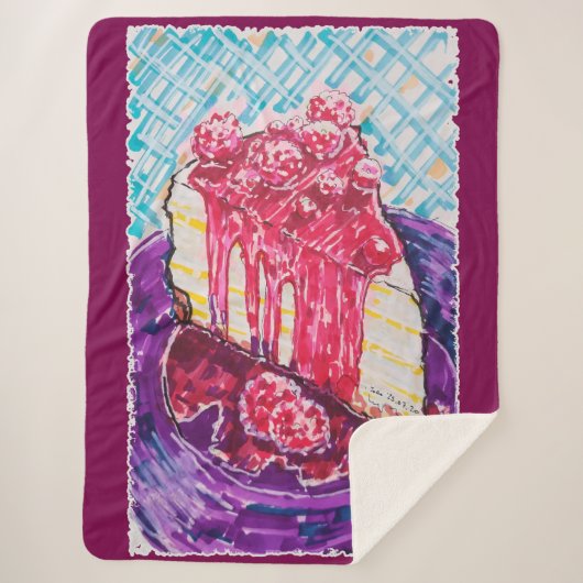 Raspberry Cake シェルパブランケット (正面)