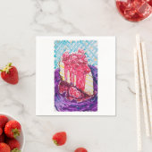 Raspberry Cake スタンダードカクテルナプキン (インサイチュ)