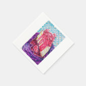 Raspberry Cake スタンダードカクテルナプキン (角)