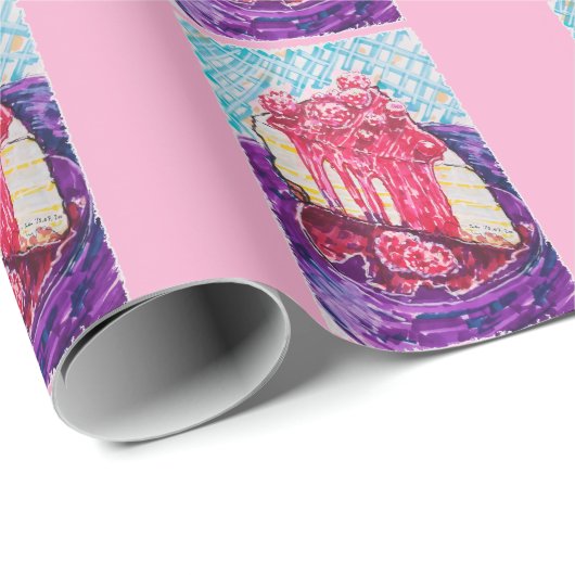 Raspberry Cake ラッピングペーパー (ロールコーナー)