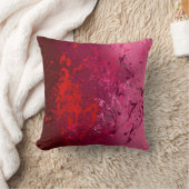 Raspberry Flurry: Abstract spatter art クッション (ブランケット)
