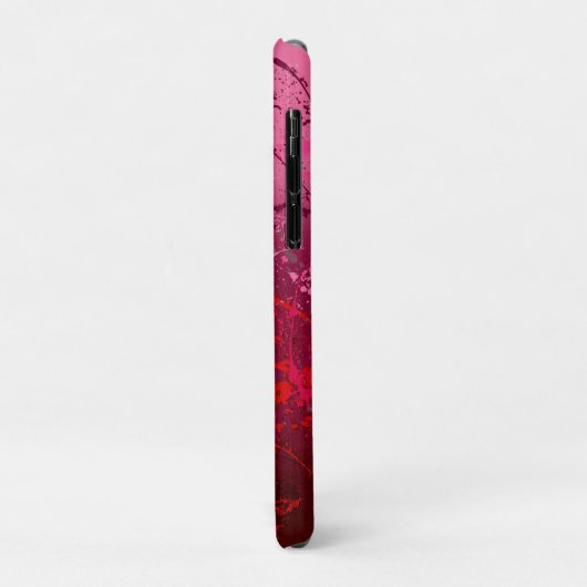 Raspberry Flurry: Abstract spatter art Case-Mate iPhoneケース (裏面/左)