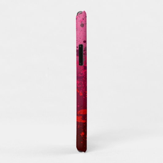Raspberry Flurry: Abstract spatter art Case-Mate iPhoneケース (裏面/右)