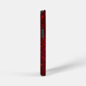 Raspberry Flurry: Abstract spatter art iPhoneケース (右側面)