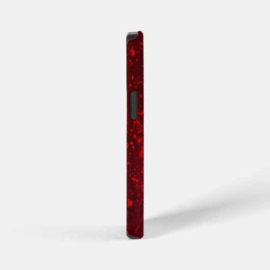 Raspberry Flurry: Abstract spatter art iPhoneケース (右側面)