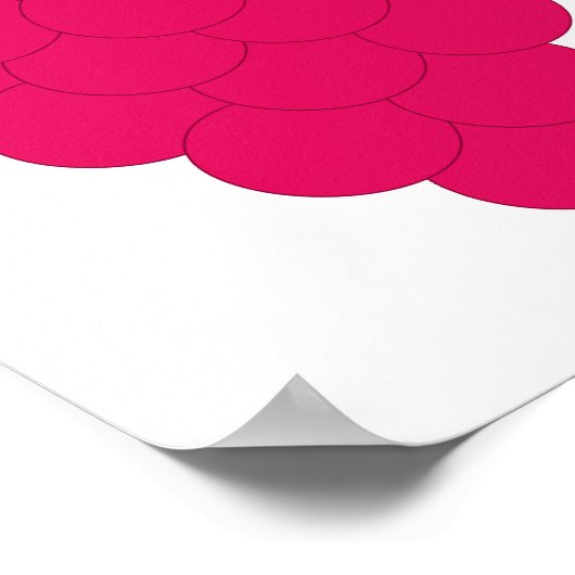 Raspberry Fruit Berry Pink ポスター (角)