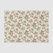 Raspberry Fruit Bunches with Leaves and Blossom  薄葉紙 (正面)