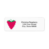 Raspberry Fruit Pink Personalize Return Address ラベル (正面)