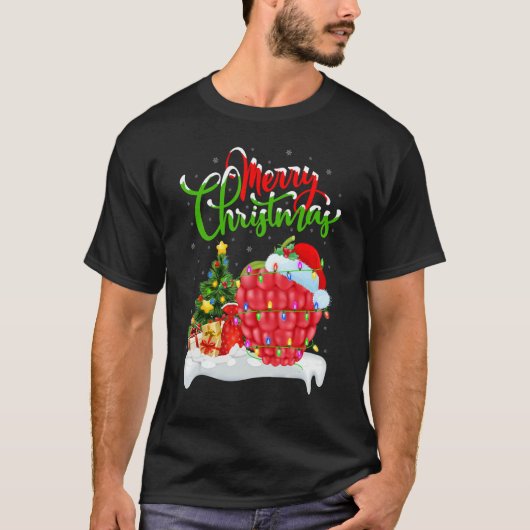 Raspberry Fruit   Xmas Decorations Raspberry Chris Tシャツ (正面)