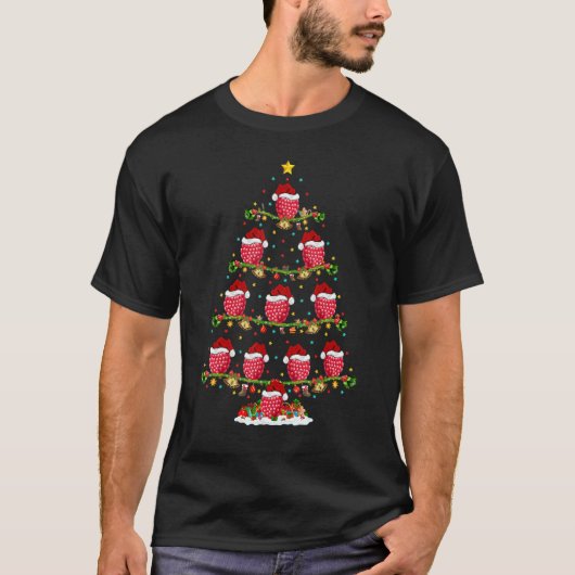 Raspberry Fruit Xmas Santa Raspberry Christmas T Tシャツ (正面)