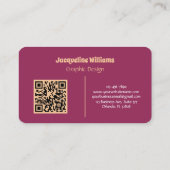 Raspberry Groovy Psychedelic 60s 70s Floral  名刺 (裏面)