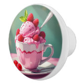 Raspberry Ice Cream in a Pink Coffee Cup セラミックノブ (右)