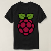 Raspberry piロゴステッカー tシャツ (デザイン正面)