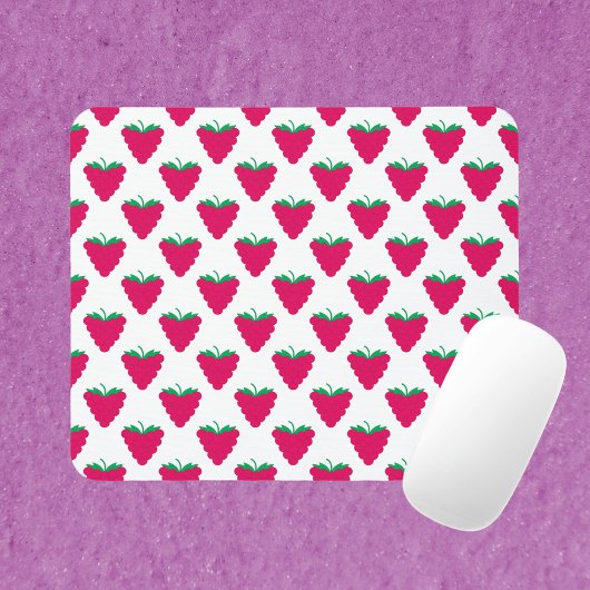 Raspberry Pink Berry Fruit マウスパッド