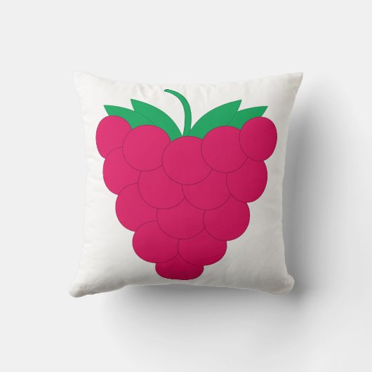 Raspberry Pink Fruit Berry クッション (裏面)