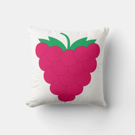 Raspberry Pink Fruit Berry  クッション (正面)
