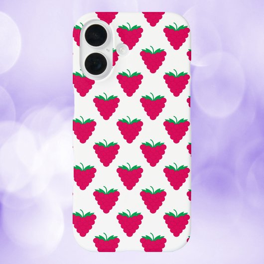 Raspberry Pink Fruit Berry Pattern Case-Mate iPhoneケース