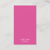 Raspberry Pink Wedding Ceremony Program エンクロージャーカード (裏面)