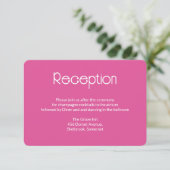 Raspberry  Pink Wedding Reception Card サンキューカード (スタンド正面)