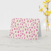 Raspberry Sorbet Alphabet カード (黄色い花)