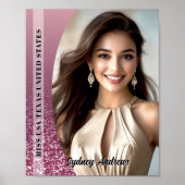 Raspberry Sparkle Custom Pageant Poster Print ポスター (正面)