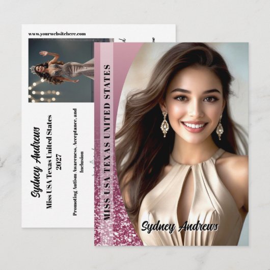 Raspberry Sparkle  Pageant Promo Photo Postcard ポストカード (正面/裏面)