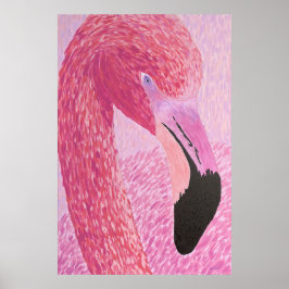 Raspberry the Flamingo - by Just Dahl Poster ポスター