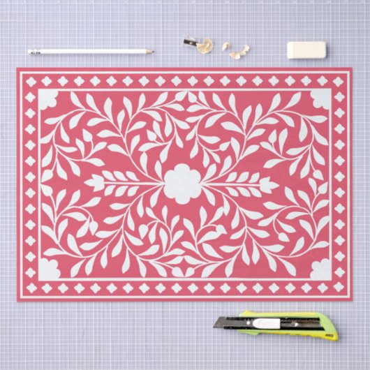 Raspberry Traditional Bone Inlay Decoupage Paper 薄葉紙 (クラフト)