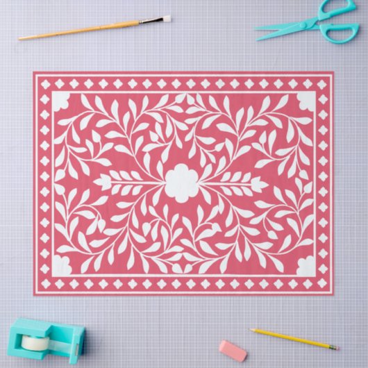 Raspberry Traditional Bone Inlay Decoupage Paper 薄葉紙 (クラフト)