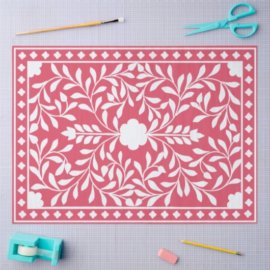 Raspberry Traditional Bone Inlay Decoupage Paper 薄葉紙 (クラフト)