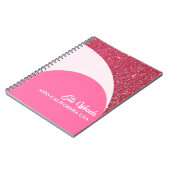 Raspberry Twist Custom Pageant Notebook Workbook ノートブック (左側)
