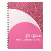 Raspberry Twist Custom Pageant Notebook Workbook ノートブック (正面)