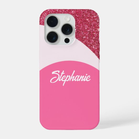 Raspberry Twist Personalized Sparkle Phone Case iPhoneケース (裏面)