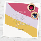 Raspberry Violet Honey Horizontal Streams スタンダードカクテルナプキン