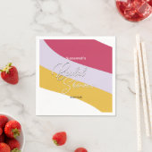 Raspberry Violet Honey Horizontal Streams スタンダードカクテルナプキン (インサイチュ)