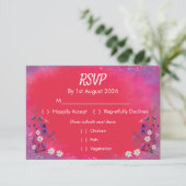 Raspberry Wildflowers - RSVP card (スタンド正面)